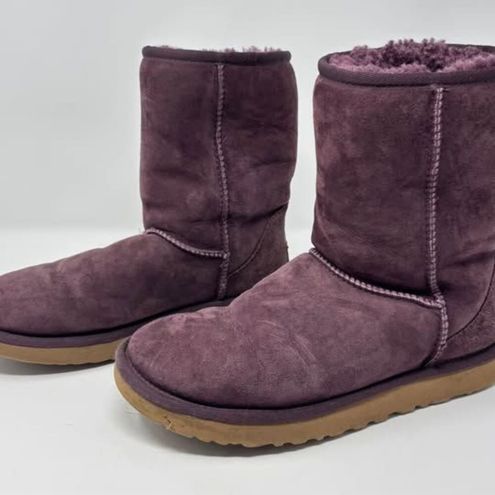 UGG Classic Short Purple Suede Boots Womens 8